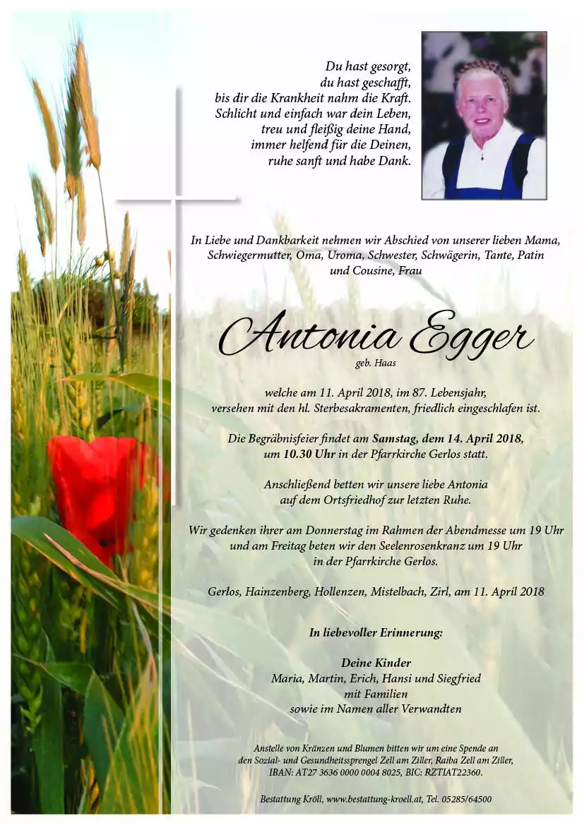 Parte von Antonia Egger